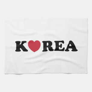 Korea Love Heart Theedoek