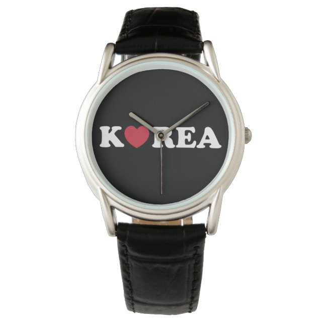 Korea Love Heart Watch Horloge (Voorkant)