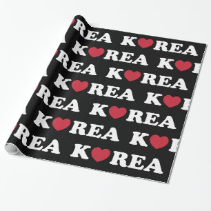Korea Love Heart Wrapping Paper Cadeaupapier