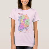 Korea Map Dames T Shirt (Voorkant)