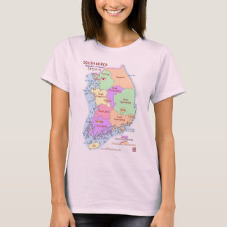 Korea Map Dames T Shirt