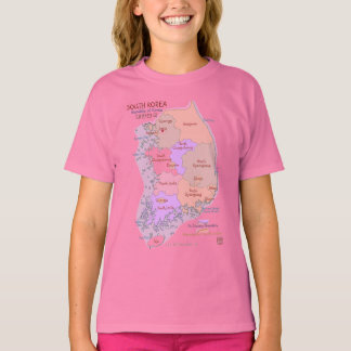 Korea Map Kinder T Shirt