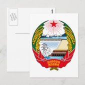 korea noord embleem briefkaart (Voorkant / Achterkant)
