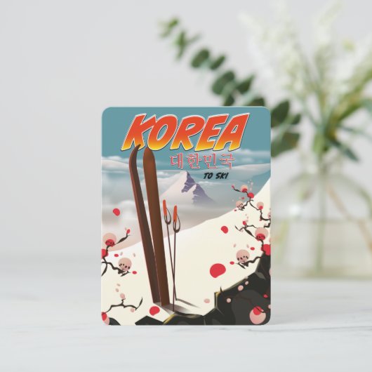 Korea om te skiën (Staand voorkant)
