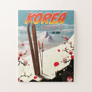 Korea om te skiën legpuzzel
