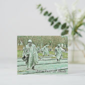 Korea-oorlog Veteranenmonument Briefkaart (Staand voorkant)