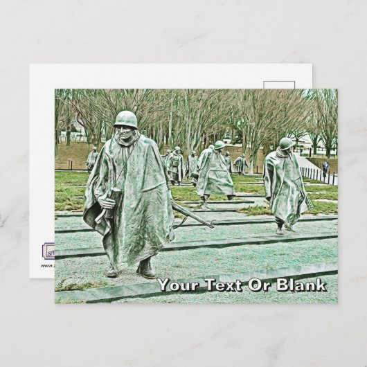Korea-oorlog Veteranenmonument Briefkaart (Voorkant / Achterkant)