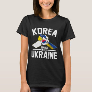 Korea Staat Met Oekraïne Oekraïense Koreaanse Vlag T-shirt