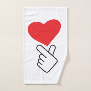 Korea v vinger, wave of Koreaanse hand. k-pop Handdoek