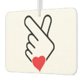 Korea v vinger, wave of Koreaanse hand. k-pop. Luchtverfrisser (Links)