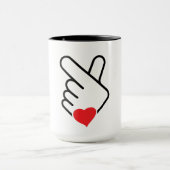 Korea v vinger, wave of Koreaanse hand. k-pop. Mok (Midden)