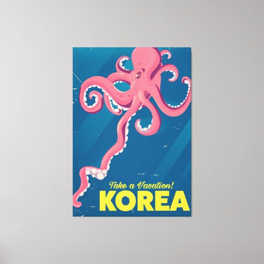 Korea vakantieposter canvas afdruk (Voorkant)
