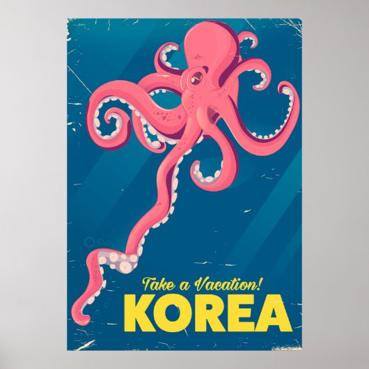 Korea Vakantieposter Poster (Voorkant)