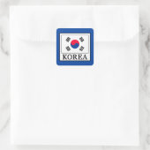 Korea Vierkante Sticker (Tas)