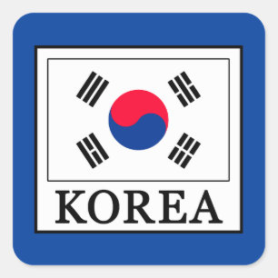 Korea Vierkante Sticker