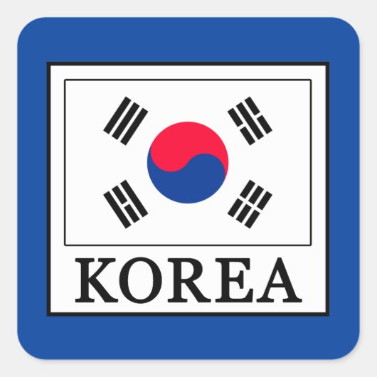 Korea Vierkante Sticker (Voorkant)