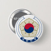 korea zuid - embleem ronde button 5,7 cm (Voorkant /achterkant)