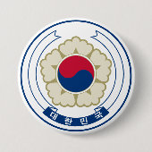 korea zuid - embleem ronde button 7,6 cm (Voorkant)