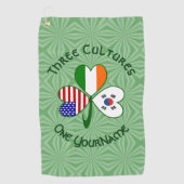 Korea (Zuid-Ierland) Verenigde Staten - vlaggen Sh Golfhanddoek (Voorkant)