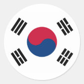 korea zuid ronde sticker (Voorkant)