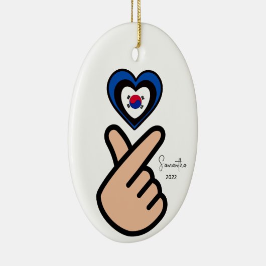 Koreaans 사 랑 해 keramisch Ornament (Rechts)