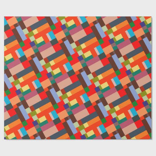 Koreaans 16-levendig kleurenpatroon met omlooppapi cadeaupapier (Vlak)