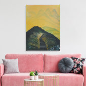 Koreaans Abstract trap voor droomgeel gebergte Canvas Afdruk (Insitu (Woonkamer))