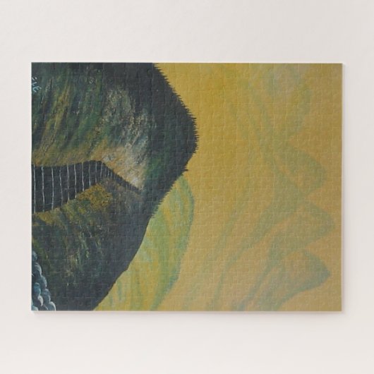 Koreaans Abstract trap voor droomgeel gebergte Legpuzzel (Horizontaal)