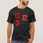 Koreaans alfabet Hangul Consonant Poppy T-shirt (Voorkant)