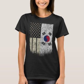 Koreaans Amerikaans Korea USA Flag Pride Vintage T-shirt