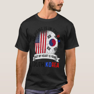 Koreaans-Amerikaans patriot Heart komt uit Zuid-Ko T-shirt