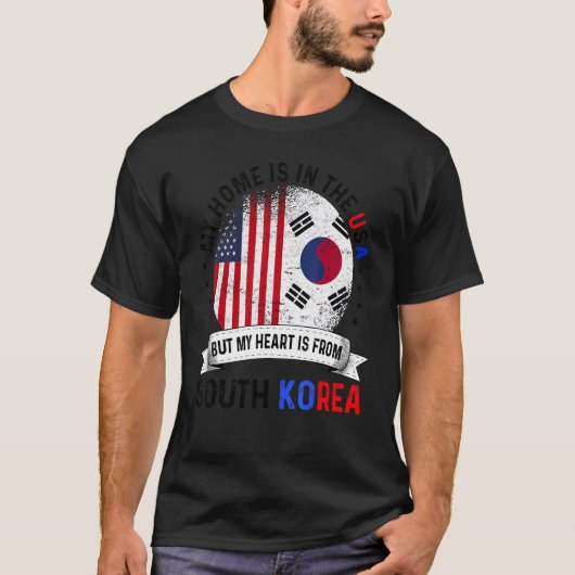 Koreaans-Amerikaans patriot Heart komt uit Zuid-Ko T-shirt (Voorkant)