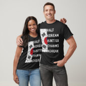 Koreaans-Amerikaans Shirt Funny Half Zuid-Koreaans (Unisex)