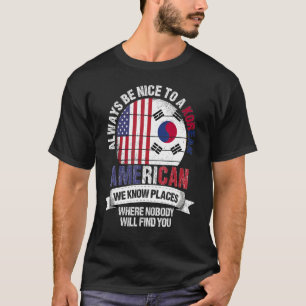 Koreaans-Amerikaans Wij kennen Plaatsen waar Zuid- T-shirt