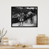 Koreaans Aristocrat Rickshaw 1910 Poster (Keuken)