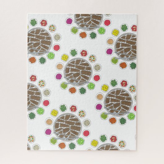 Koreaans BBQ Barbecue Roast Bulgogi Banchan Food Legpuzzel (Verticaal)