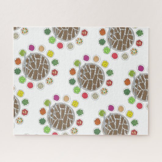 Koreaans BBQ Barbecue Roast Bulgogi Banchan Food Legpuzzel (Horizontaal)