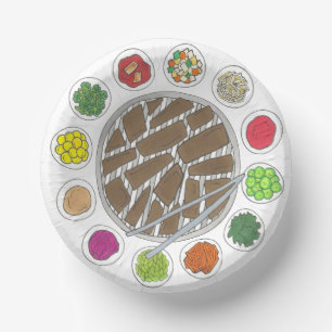 Koreaans BBQ Barbecue Roast Bulgogi Banchan Food Papieren Kommen