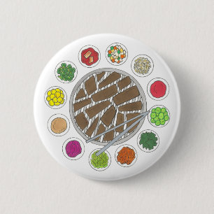 Koreaans BBQ Barbecue Roast Bulgogi Banchan Food Ronde Button 5,7 Cm