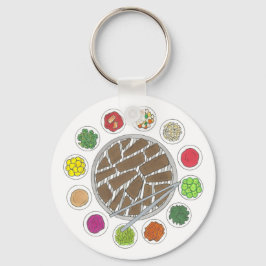 Koreaans BBQ Barbecue Roast Bulgogi Banchan Food Sleutelhanger