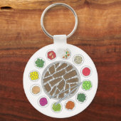 Koreaans BBQ Barbecue Roast Bulgogi Banchan Food Sleutelhanger (Voorkant)