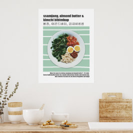 Koreaans Bibimbap-recept moderne voeding Poster