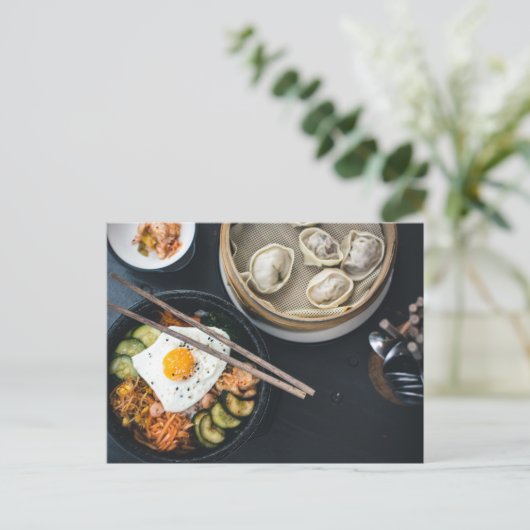 Koreaans Bibimbap Yam Yam Food Briefkaart (Staand voorkant)