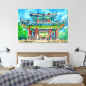 Koreaans boeddhisShrine Canvas Afdruk (Insitu (Slaapkamer))