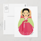 Koreaans Briefkaart Matryoshka (Voorkant / Achterkant)