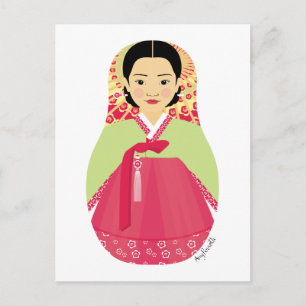 Koreaans Briefkaart Matryoshka