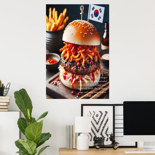 Koreaans Comfort: Bulgogi Indulgence 24x36 Poster (Thuiskantoor)
