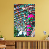 Koreaans dakdetail van tempel canvas afdruk (Insitu (Woonkamer))