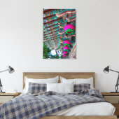 Koreaans dakdetail van tempel canvas afdruk (Insitu (Slaapkamer))