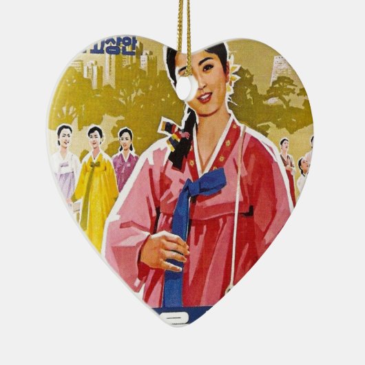 Koreaans Dames in Hanbok Keramisch Ornament (Rechts)